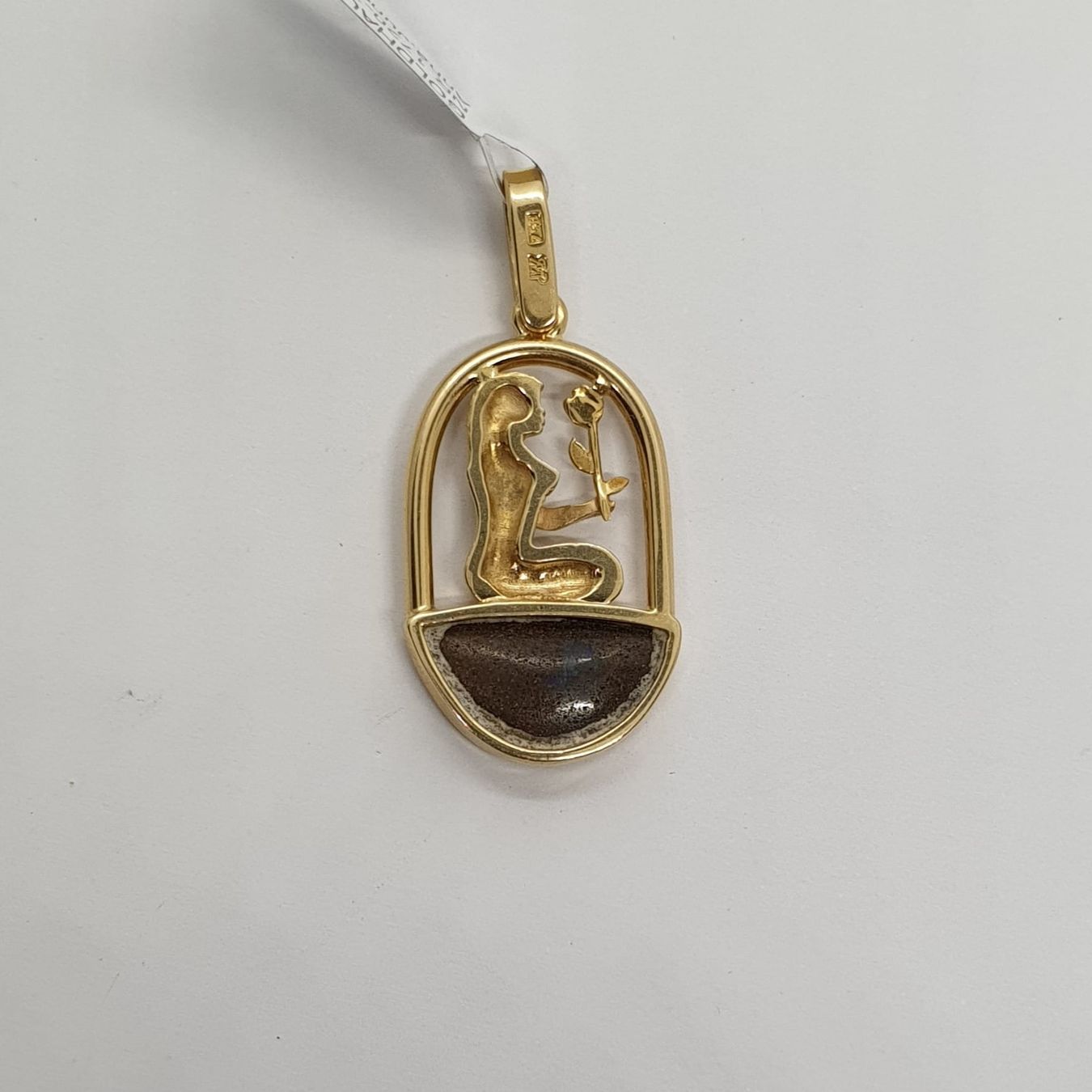 Anhänger: Echt 18K Gold - Opal, Jungfrau Anhänger – Gebraucht aus Luzern von Luzern-Goldhaus 2