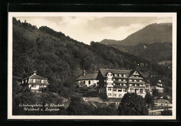 Cartoline postali: Walchwil a. Zugersee, Erholungsheim St.  – Usato da Berlin venduto da bartko-reher