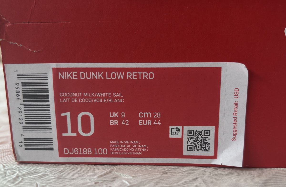 Nike Chaussures hommes: Nike Dunk Low Retro Coconut Milk Gr. 44 – Neuf (Voir description) à Arch par SabineS79 3