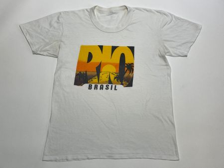 Vintage 80s T-Shirt Rio Janeiro Gr. Boxy M