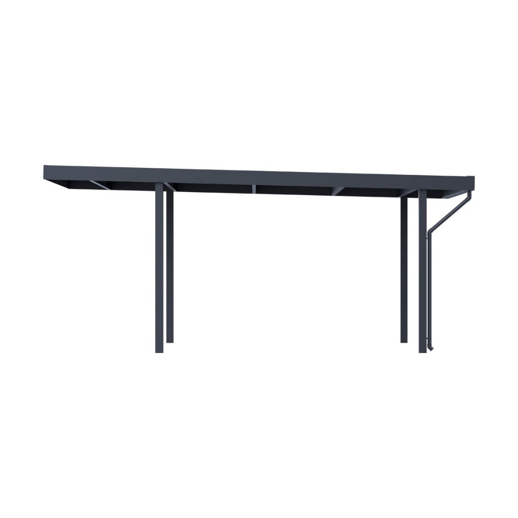 Single Carport aus Stahl mit Pultdach | 3.2×5.5m Anthrazit (Neu und ...