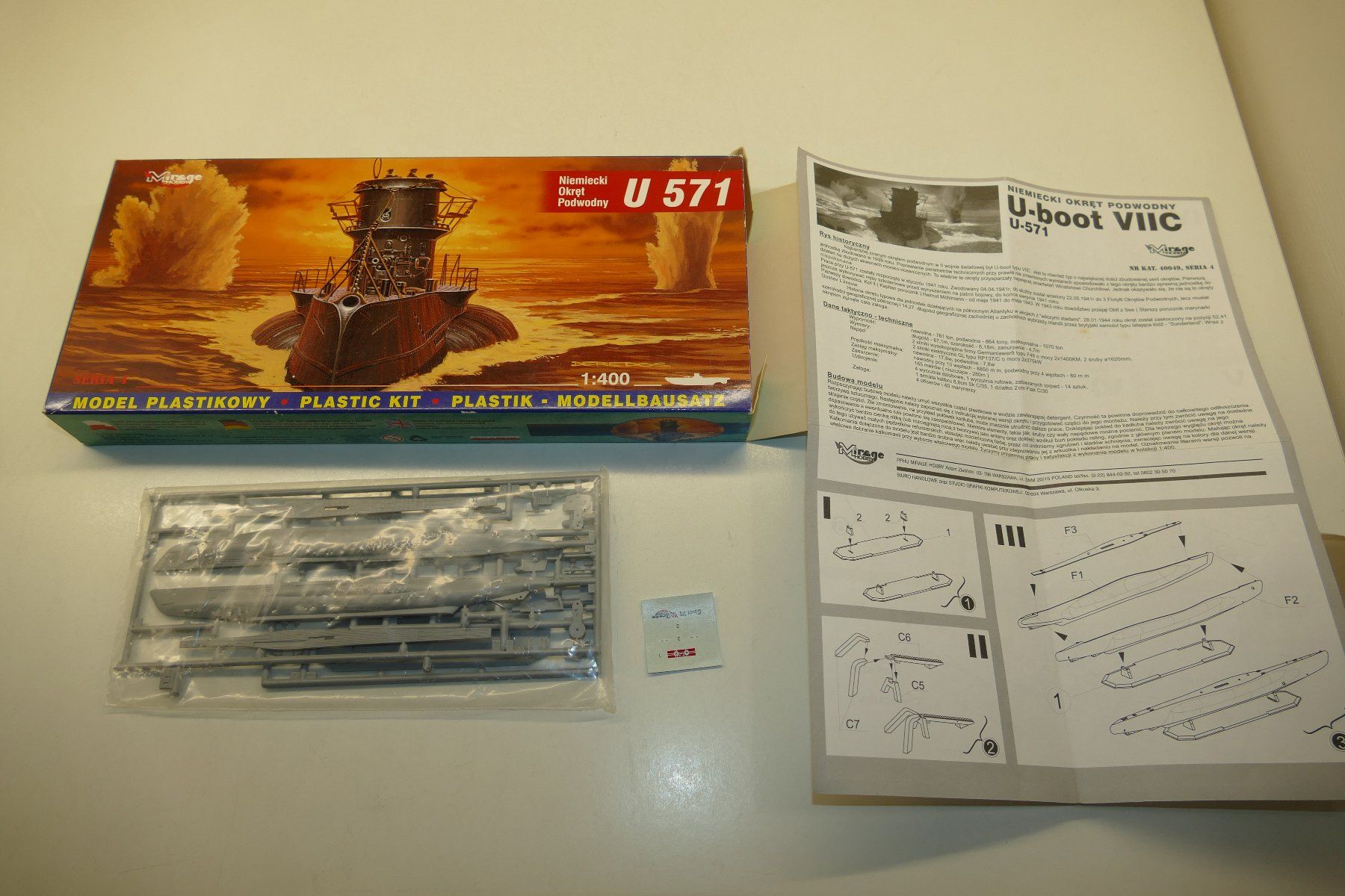 Kit di modellismo & Modellini statici: Mirage 1:400: Deutsches U-Boot U-571 – Nuovo (secondo la descrizione) da Niederhasli venduto da rail-duerst 1