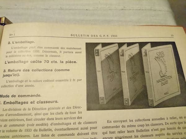 Libri: Bulletin CFF / Reliure de 1933 – Usato da Cortaillod venduto da signep 9