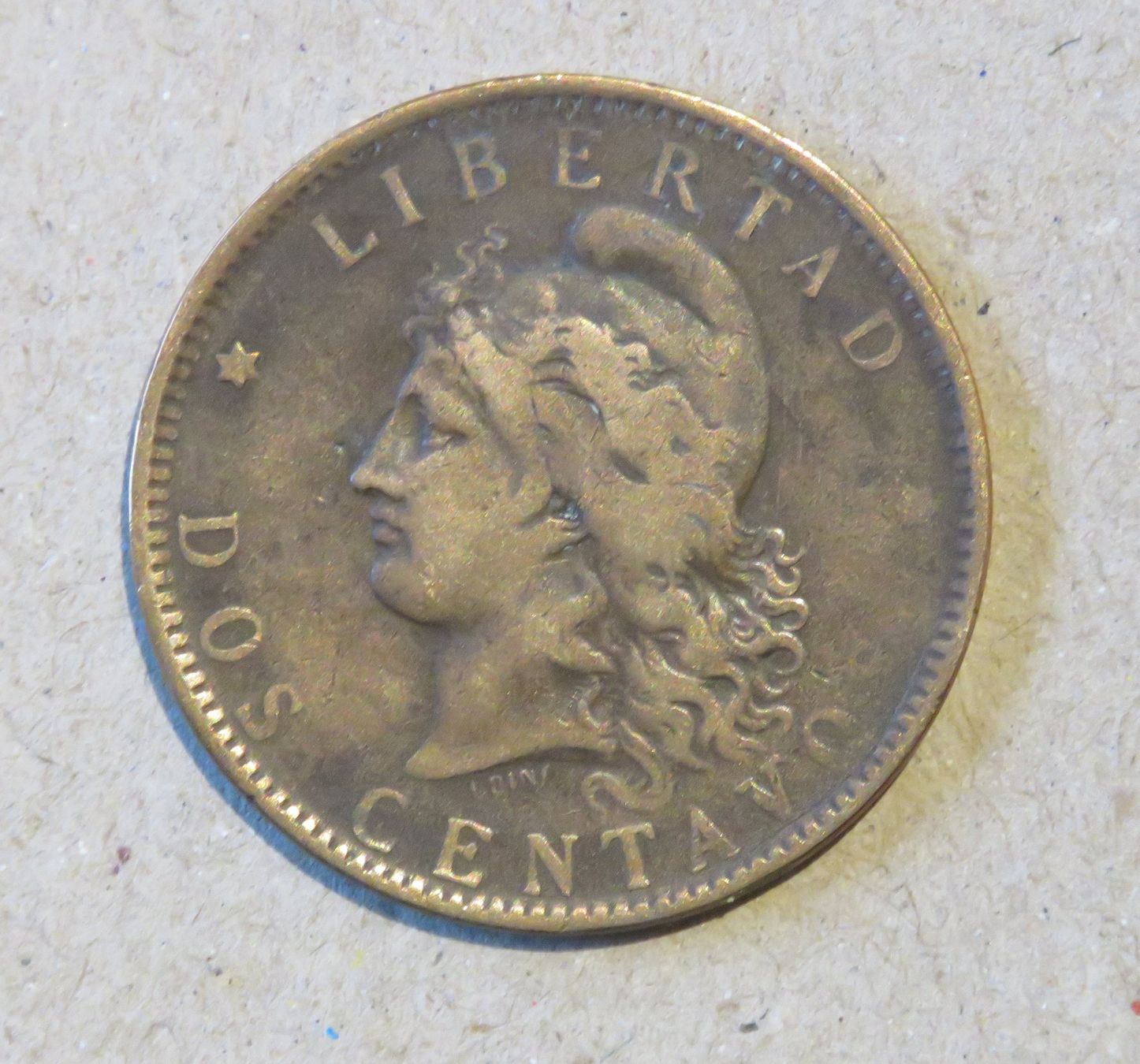Alle Münzen: 1892, 2 Centavos, Republica Argentina – Gebraucht aus Kreuzlingen von Koi4 1