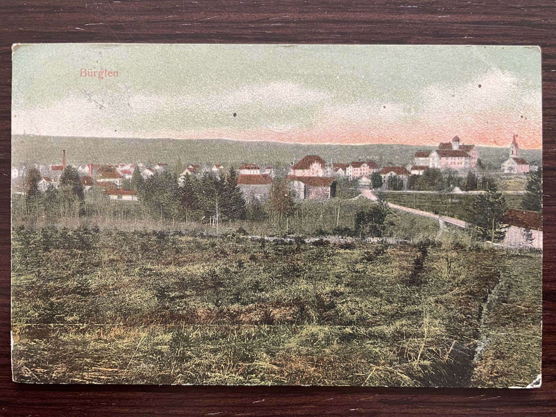 Cartoline postali: BÜRGLEN TG Ortsansicht, Guggenheim – Usato da Wald ZH venduto da TLILEF