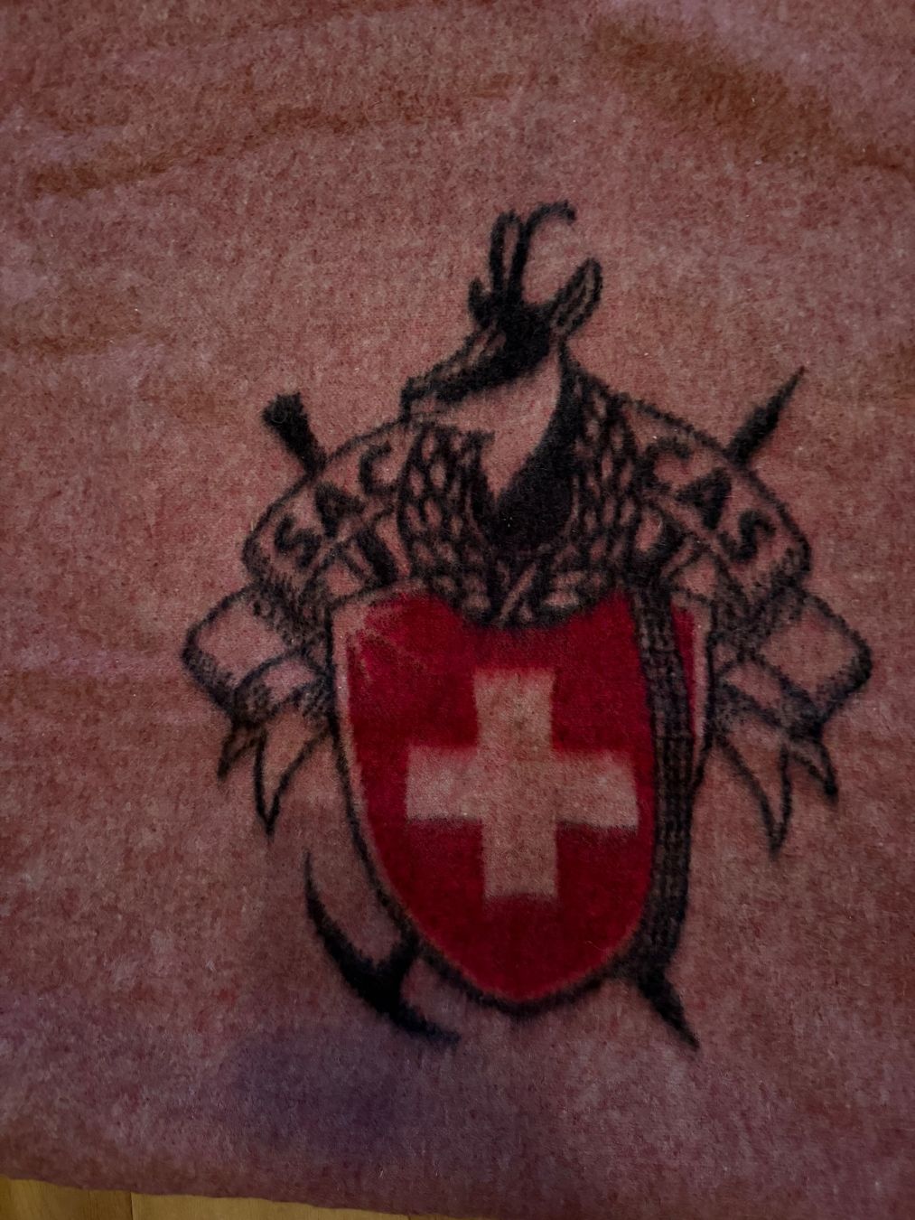 Coperte: Warme Wolldecke mit SAC Steinbock, neu – Nuovo (secondo la descrizione) da Luzern venduto da La_sfinge 1