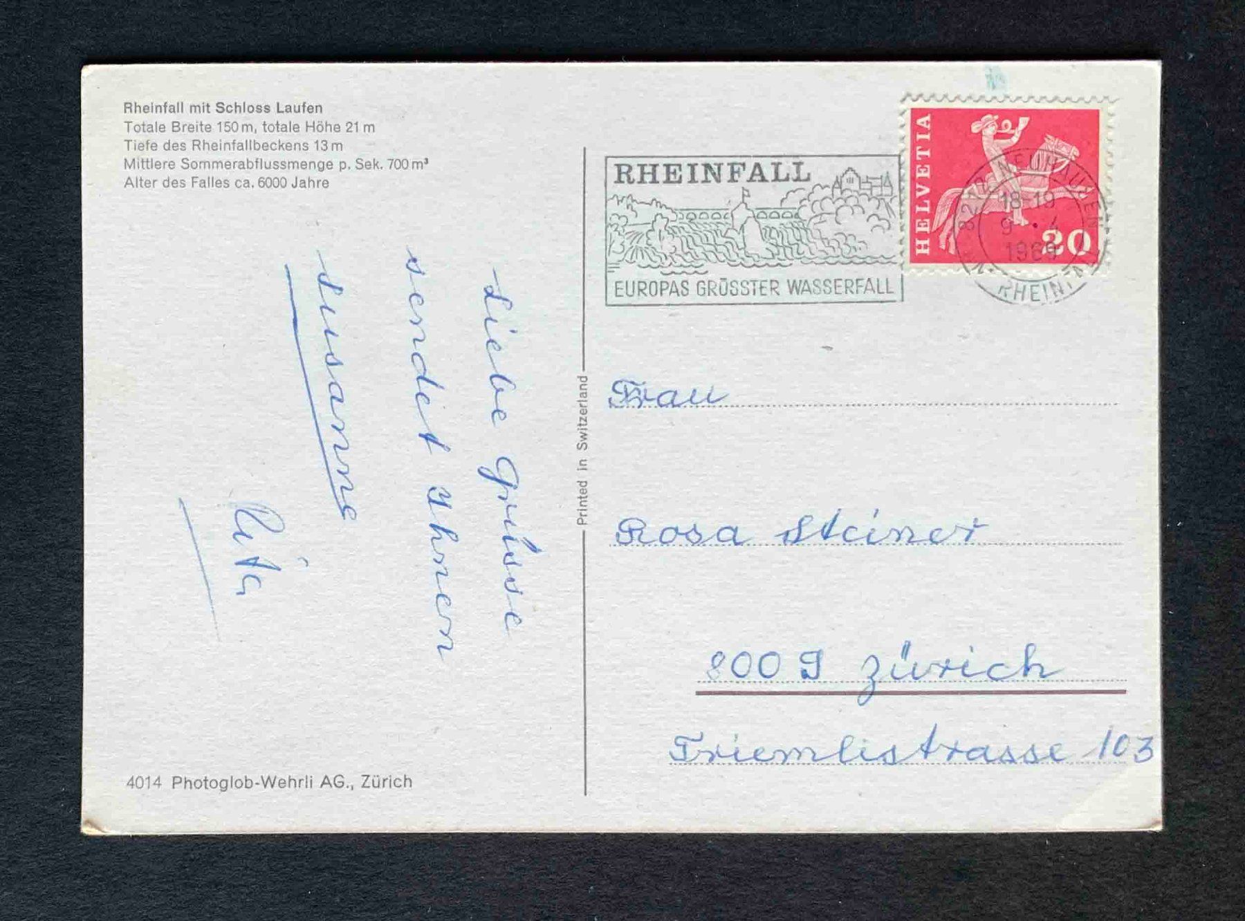 Cartoline postali: AK Rheinfall mit Schloss Laufen – Usato da Goldau venduto da artelier1 1