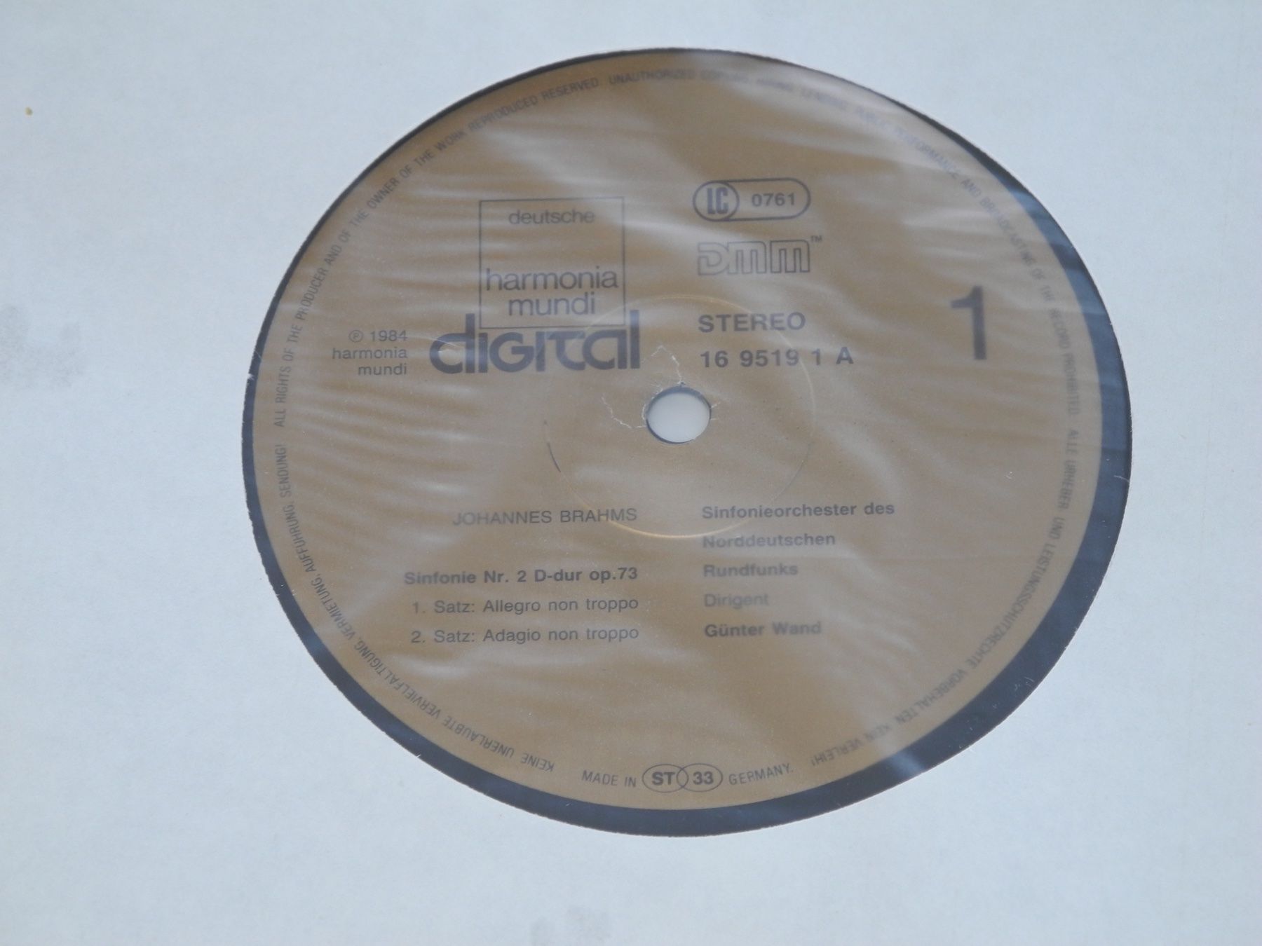 Dischi in vinile: BRAHMS: SINFONIE NR 2 - GÜNTER WAND - HM – Nuovo (secondo la descrizione) da Fahrwangen venduto da Swirl2 4