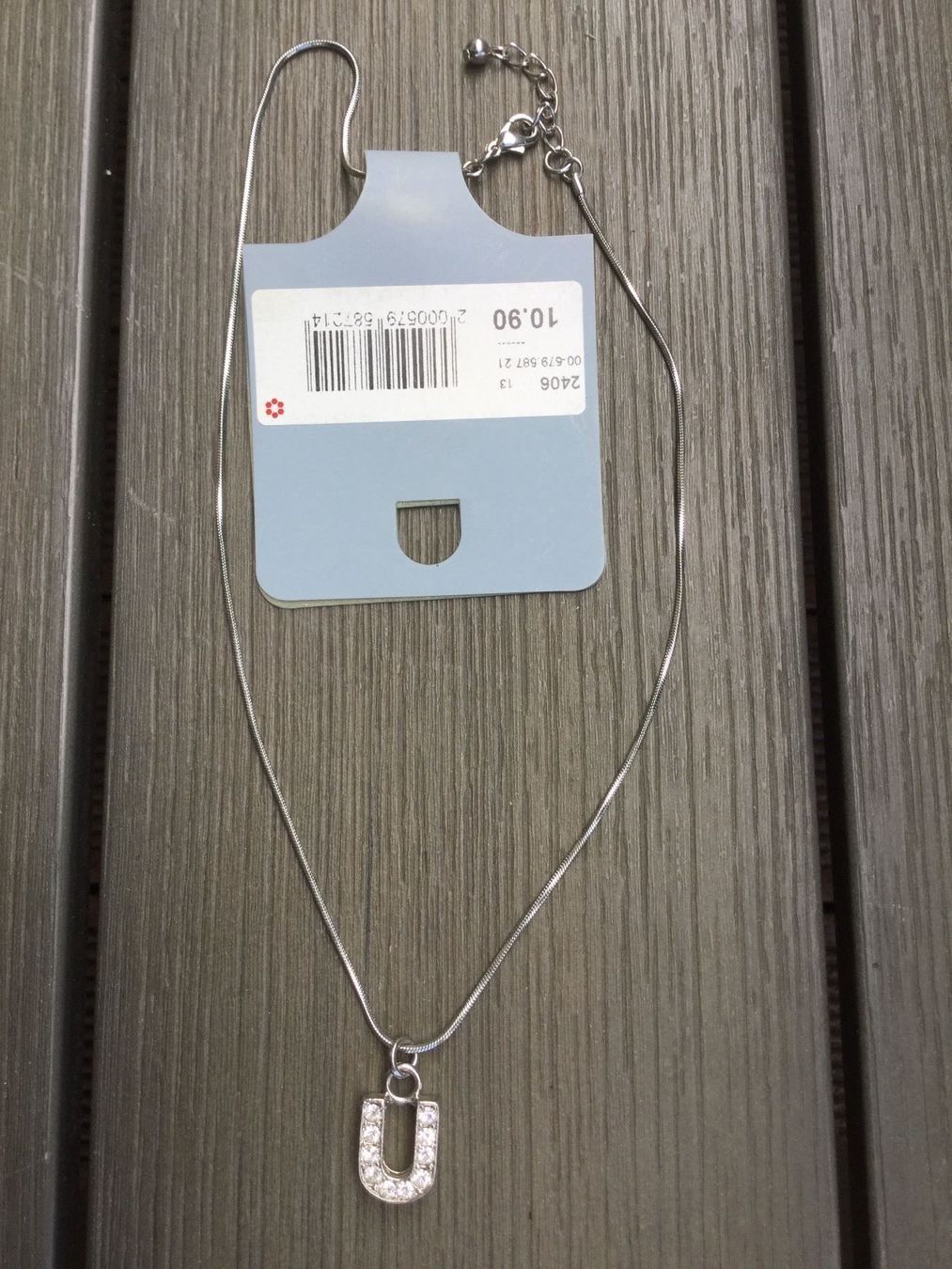 Catenine: Collier avec lettre prénom U & strass NEUF – Nuovo e nell'imballaggio originale da Agiez venduto da chouchanelle 1