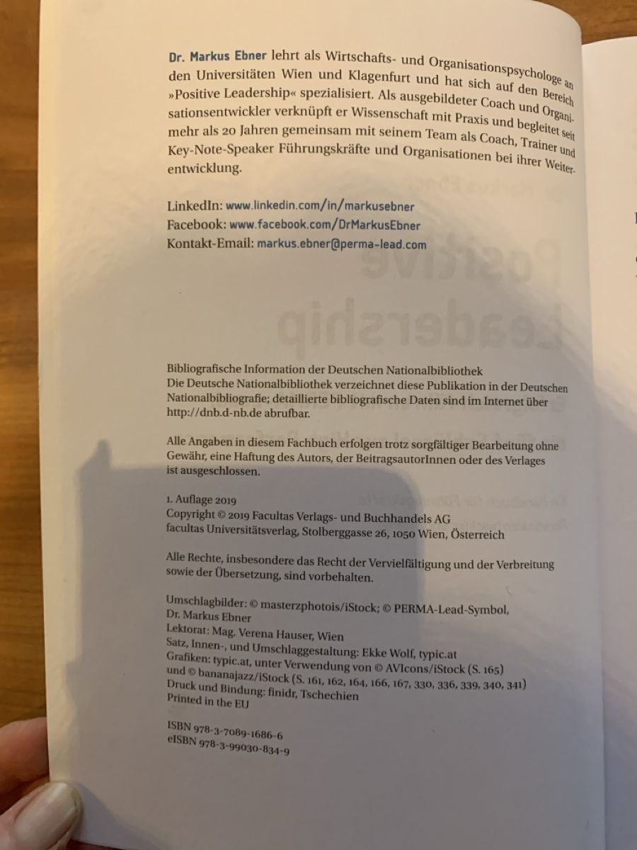 Bücher: Positive Leadership, Dr. Markus Ebner, Deutsch – Neu (gemäss Beschreibung) aus Thierachern von reten 2