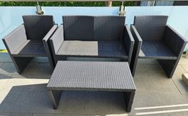 Gartensitzgruppe Rattanoptik 4-teilig