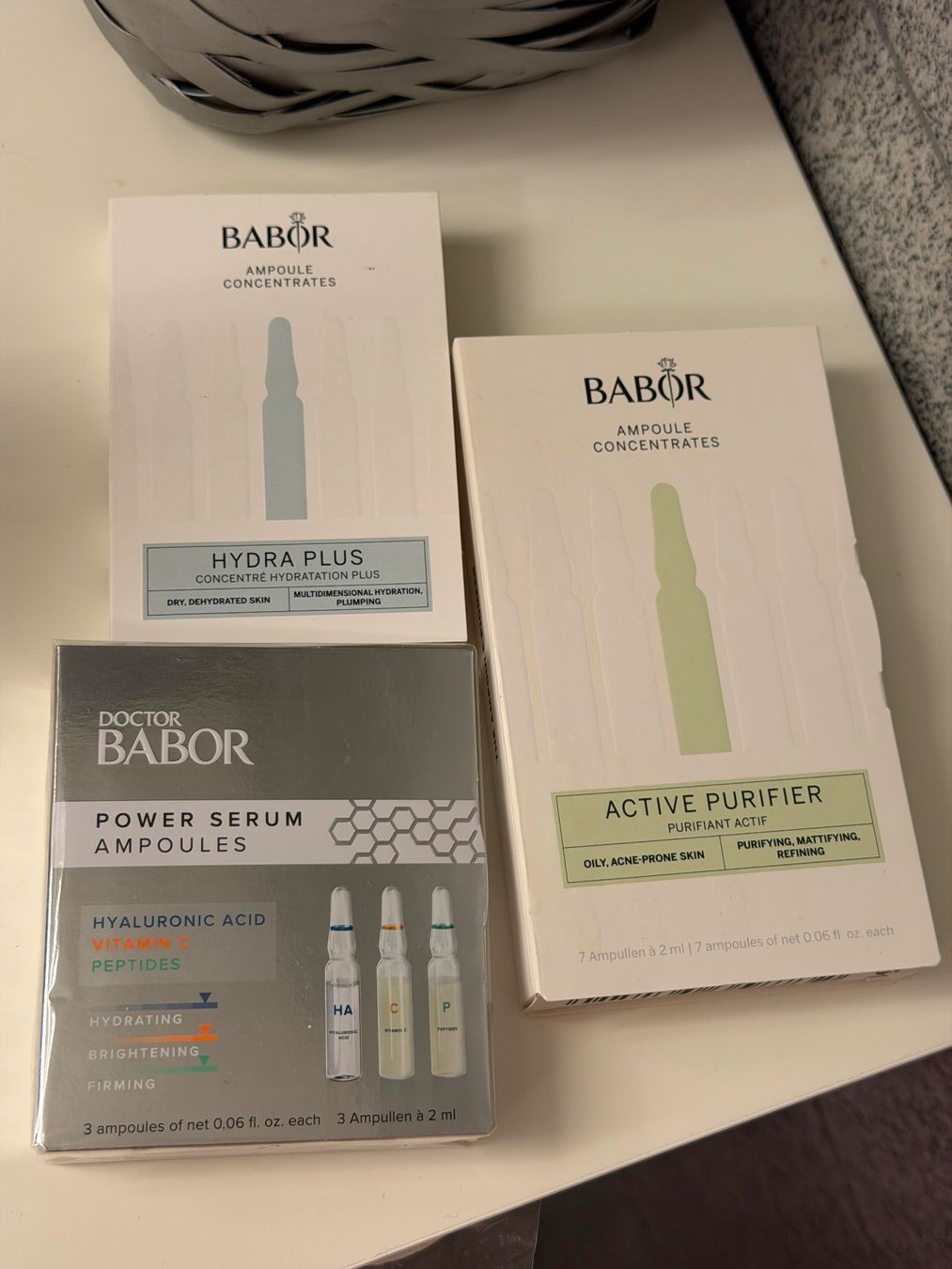Babor Cura del viso: Barbor Ampoule Set Hydra Plus, Power Serum, Active Purifier – Nuovo (secondo la descrizione) da Pfäffikon SZ venduto da ansyyy
