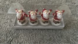 4er Set Santa Claus Teelichter, Neu, festliche Deko!