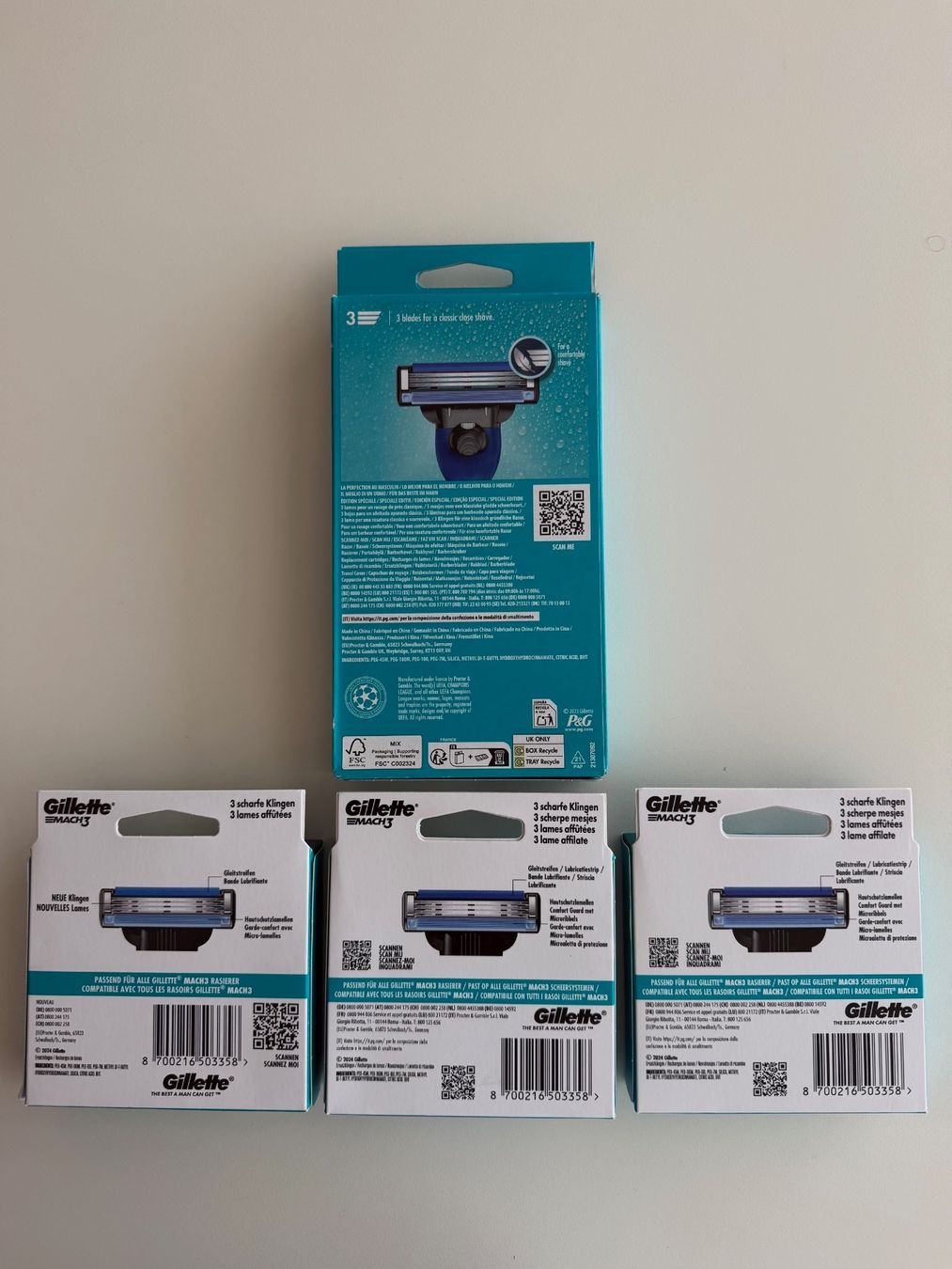 Gillette Rasoirs & Lames de rasage: Gillette Mach 3, 25 pcs – Neuf avec emballage d'origine à St-Gingolph par GoldenKeys 1
