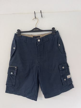 Tommy Hilfiger Cargo-Shorts, Dunkelblau, Grösse 32, Vintage
