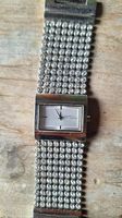 DKNY Damenuhr Strassglitzer Silber Armband elegant,gebraucht