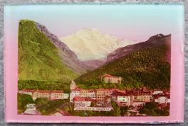 INTERLAKEN - Glasbild Chromlithographie, um 1900