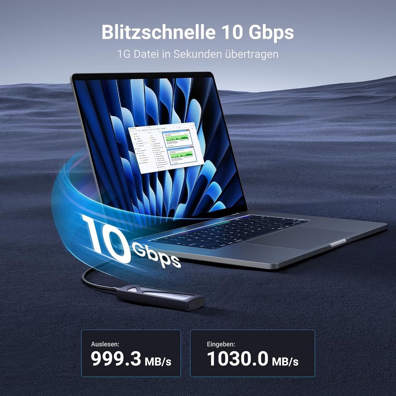 Dischi rigidi: M.2 NVMe PCIe USB-C SSD-Gehäuse 10Gbps – Nuovo e nell'imballaggio originale da Châtelaine venduto da topshop.switzerland 1