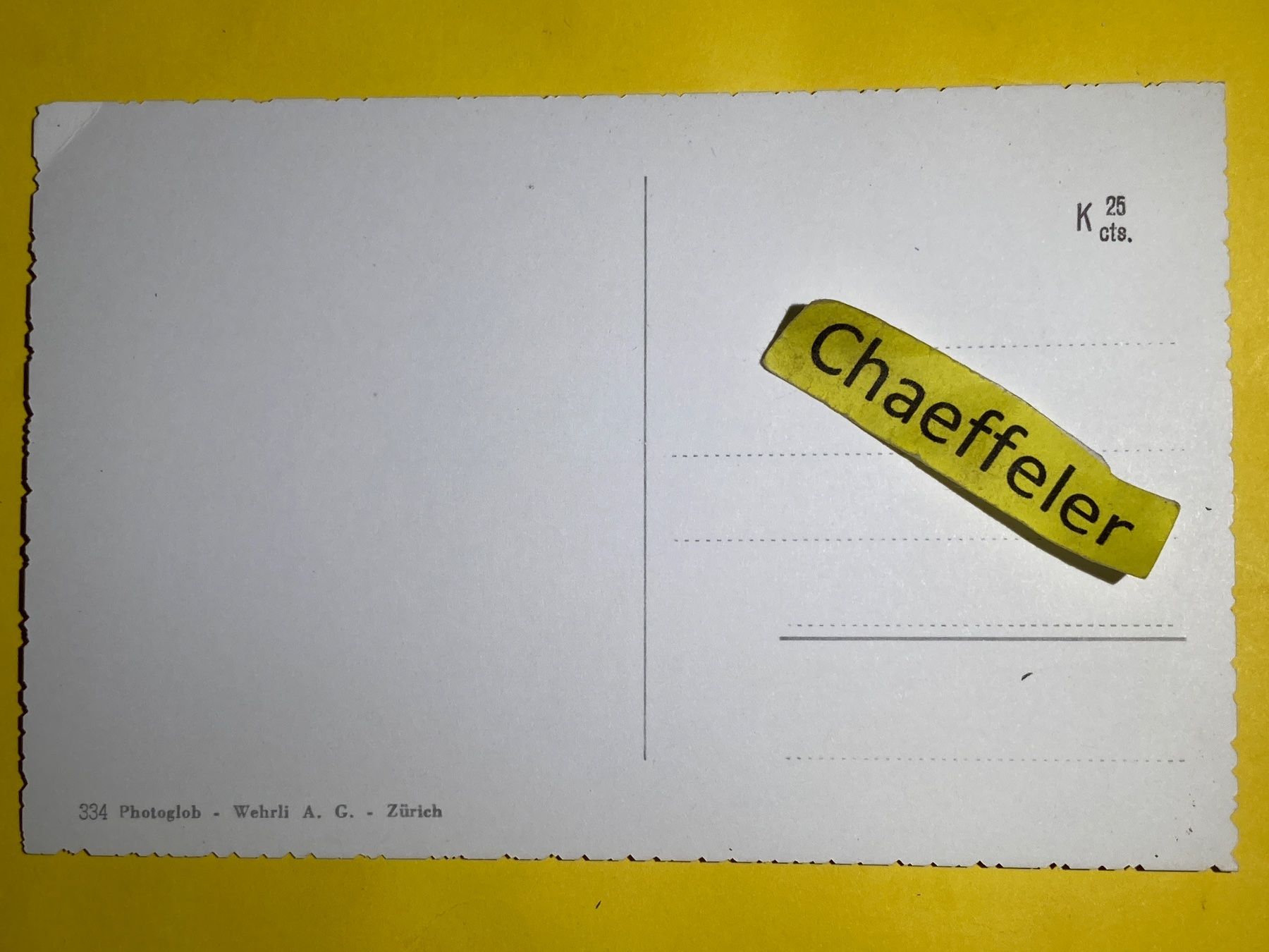 Cartoline postali: Axenstrasse – Usato da Zürich venduto da Chaeffeler 1