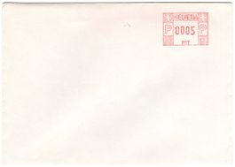 seltener 0005 Rp. Ganzsachen-Freistempel der PTT auf Brief