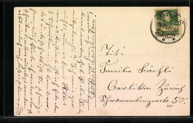Cartoline postali: Baar /ZG, Tuch- und Mass-Geschäft J. H – Usato da Berlin venduto da bartko-reher 1