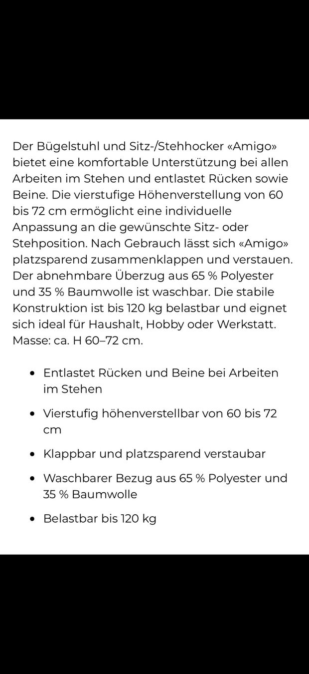 Seggioloni: Sitz- und Stehstuhl Neu – Nuovo (secondo la descrizione) da Ebikon venduto da Jascha0 1