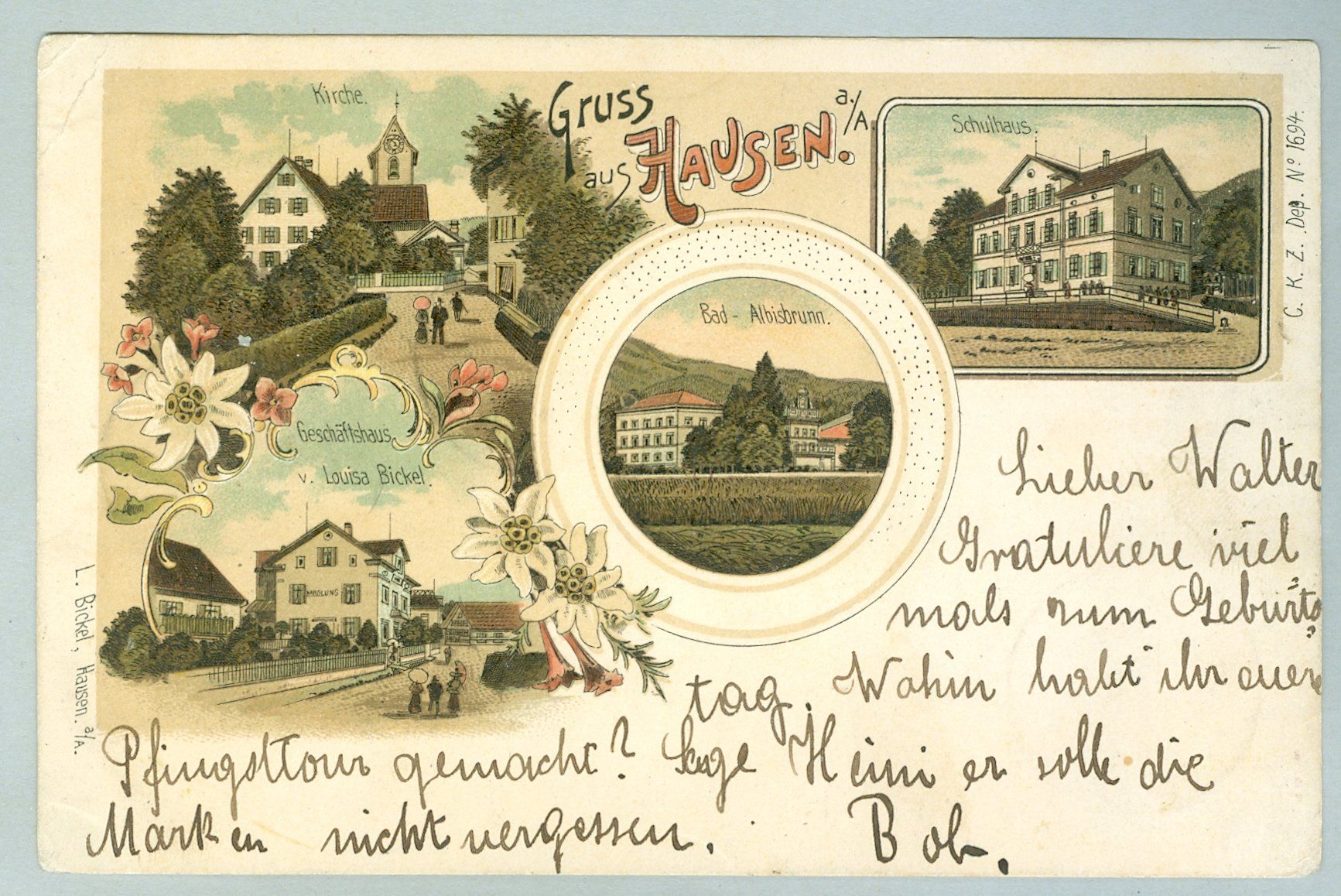 Cartoline postali: 1900 Schweiz AK Kt ZH – Usato da Zürich venduto da yago-rot