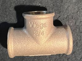 Viega T-Stück Messing 3/4 Zoll GewindeDVGW neu