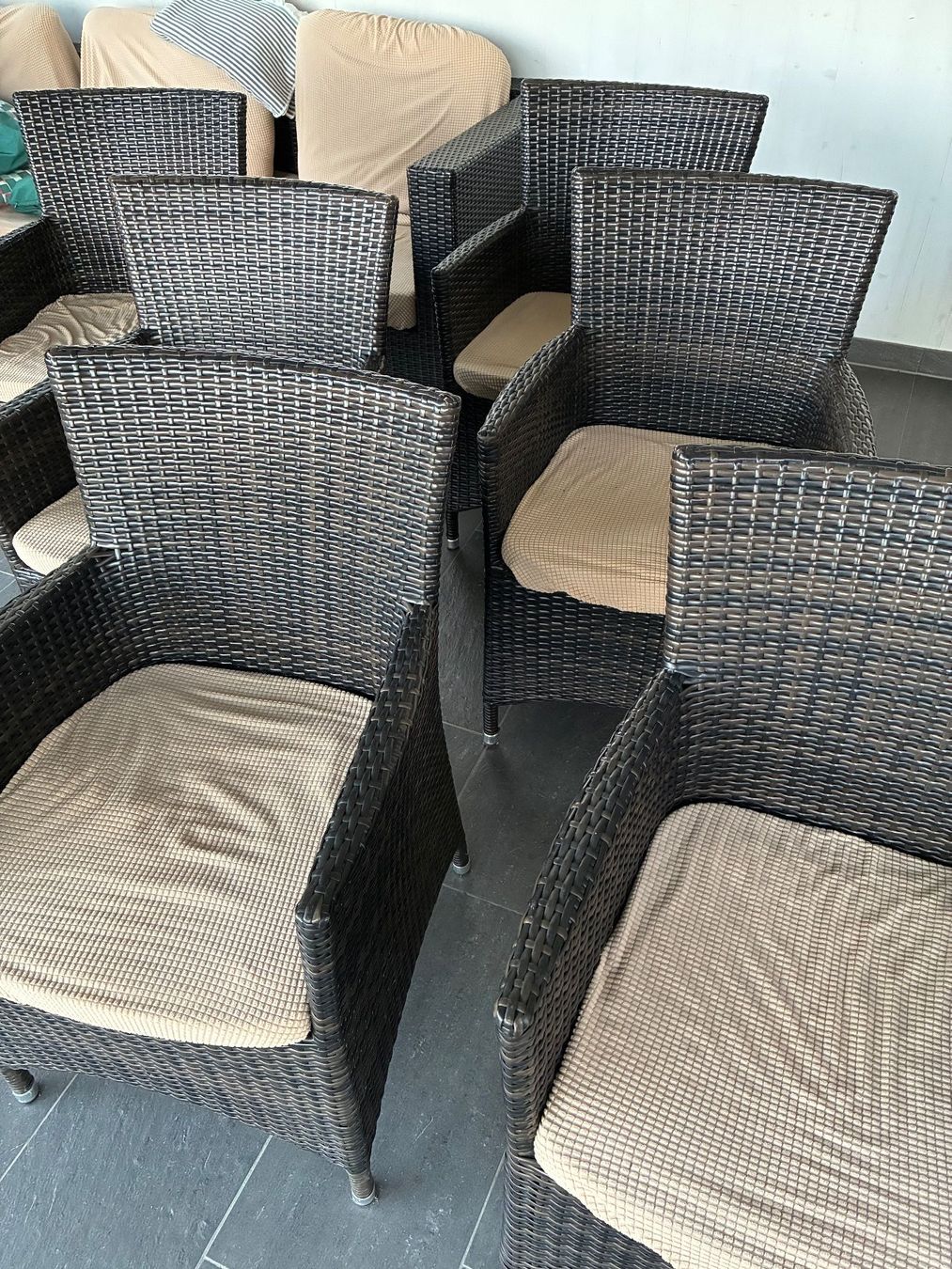 Stühle: Rattan Stühle / Gartenstühle 6 Stück – Gebraucht aus Hünenberg See von BoAr 1