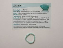 Amazonit Edelstein Fingerri, elastisch, Durchmesser ca. 2cm.