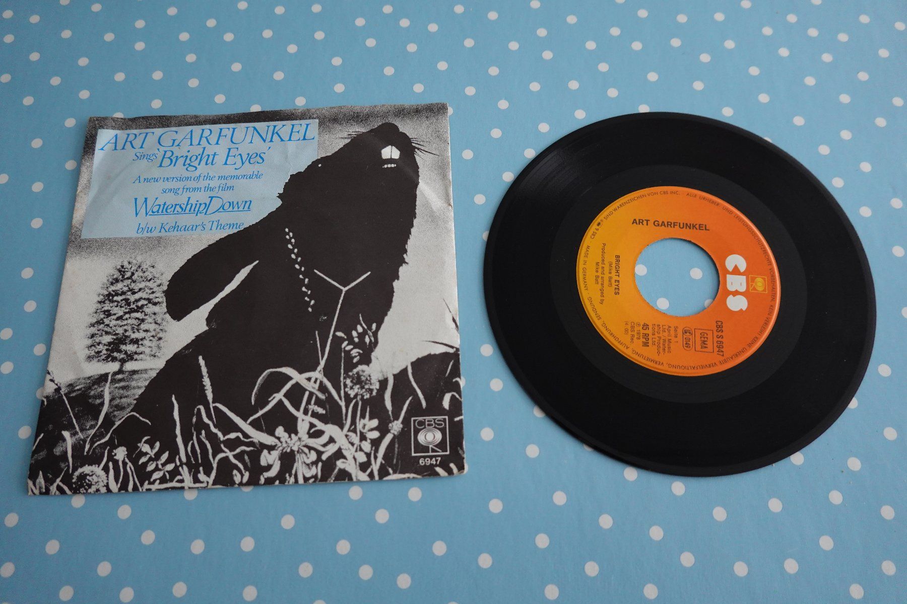 Dischi in vinile: Art Garfunkel - Bright Eyes 7" Single Watersship Down Vinyl – Usato da Jona venduto da JOberg_25 1