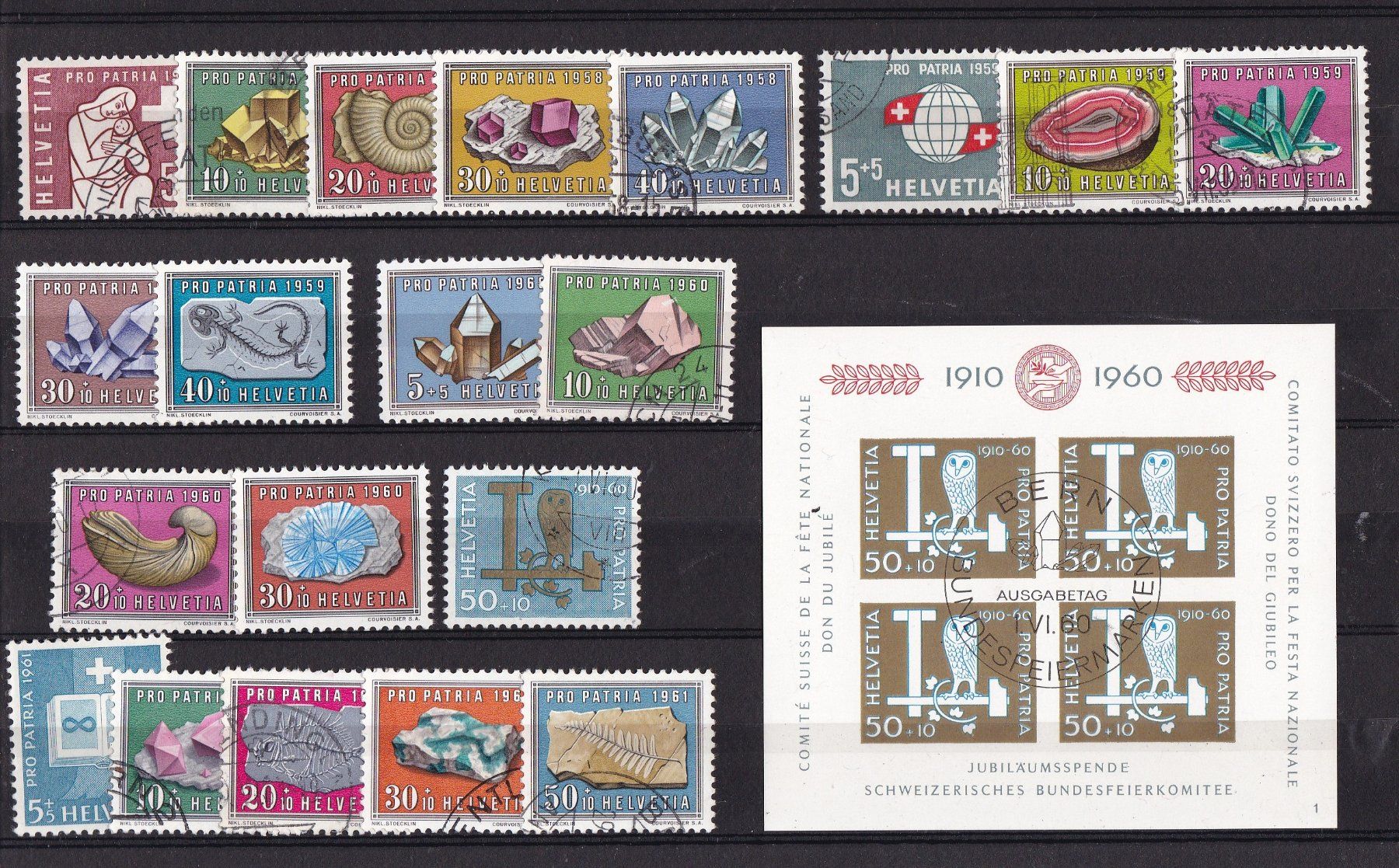 Tutti i francobolli: Pro Patria Briefmarken Lot ab 1938 – Usato da Münchwilen AG venduto da Nesar 3