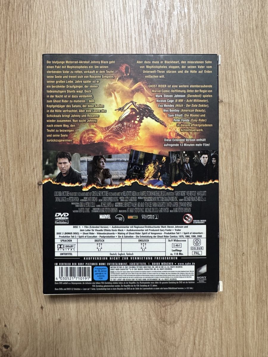 Tutti i DVDs: Ghost Rider - Extended Version DVD - Top Zustand! – Usato da Biberist venduto da etesummer 1