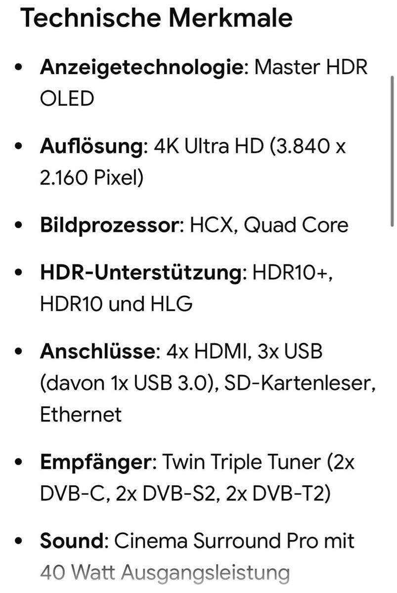 Panasonic : Panasonic OLED TX-65FZC804, 65 Zoll – Usato da Sirnach venduto da Famisa 7