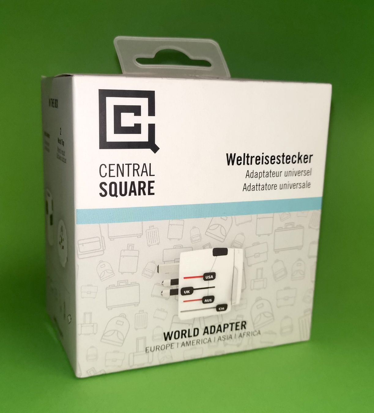 Stecker: Weltreisestecker/Travel adapter von CENTRAL SQUARE – Neu und originalverpackt aus Degersheim von uGod