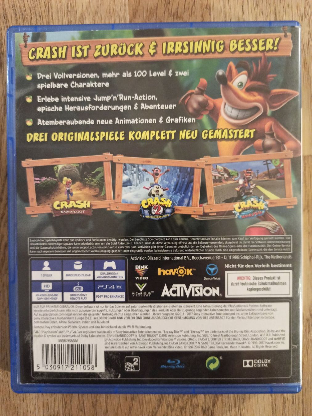 Giochi: Crash Bandicoot N. Sane Trilogy PS4 / PS5 – Usato da Oberweningen venduto da mar_87mx 1