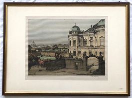 Luigi Kasimir - Radierung - Schloss Belvedere, Wien - 1911