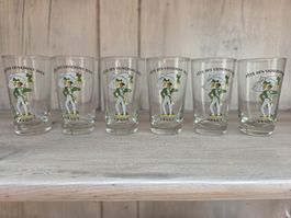  6 verres commémoratifs Fête des vignerons 1955 et son panie