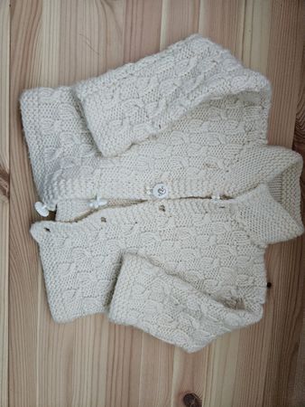 Handgestrickte Babyjacke aus Wolle, Gr. ca 74/ 80. Top Zusta