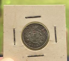 Schweiz 20 Rappen 1859 – Original – Frühe Ausgabe – Schöne E