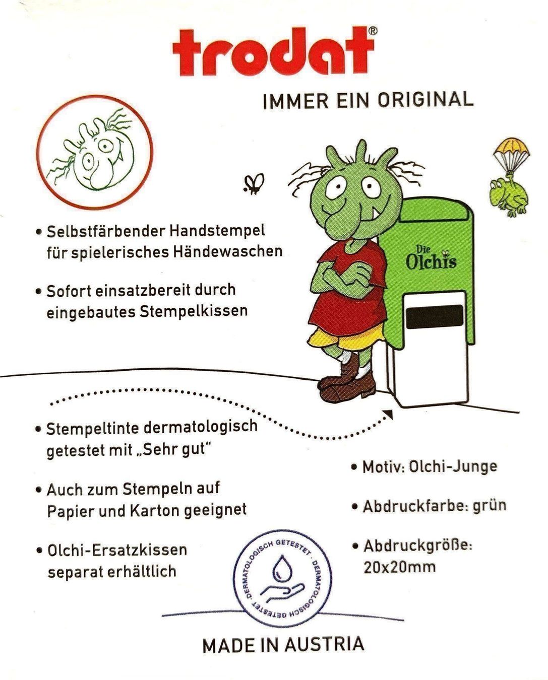 Trodat Timbri: Hygiene Stempel Spass Buben – Nuovo e nell'imballaggio originale da Mauren venduto da rundumsfest 2