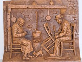 Alte Holzschnitzerei Relief Signiert MORAND