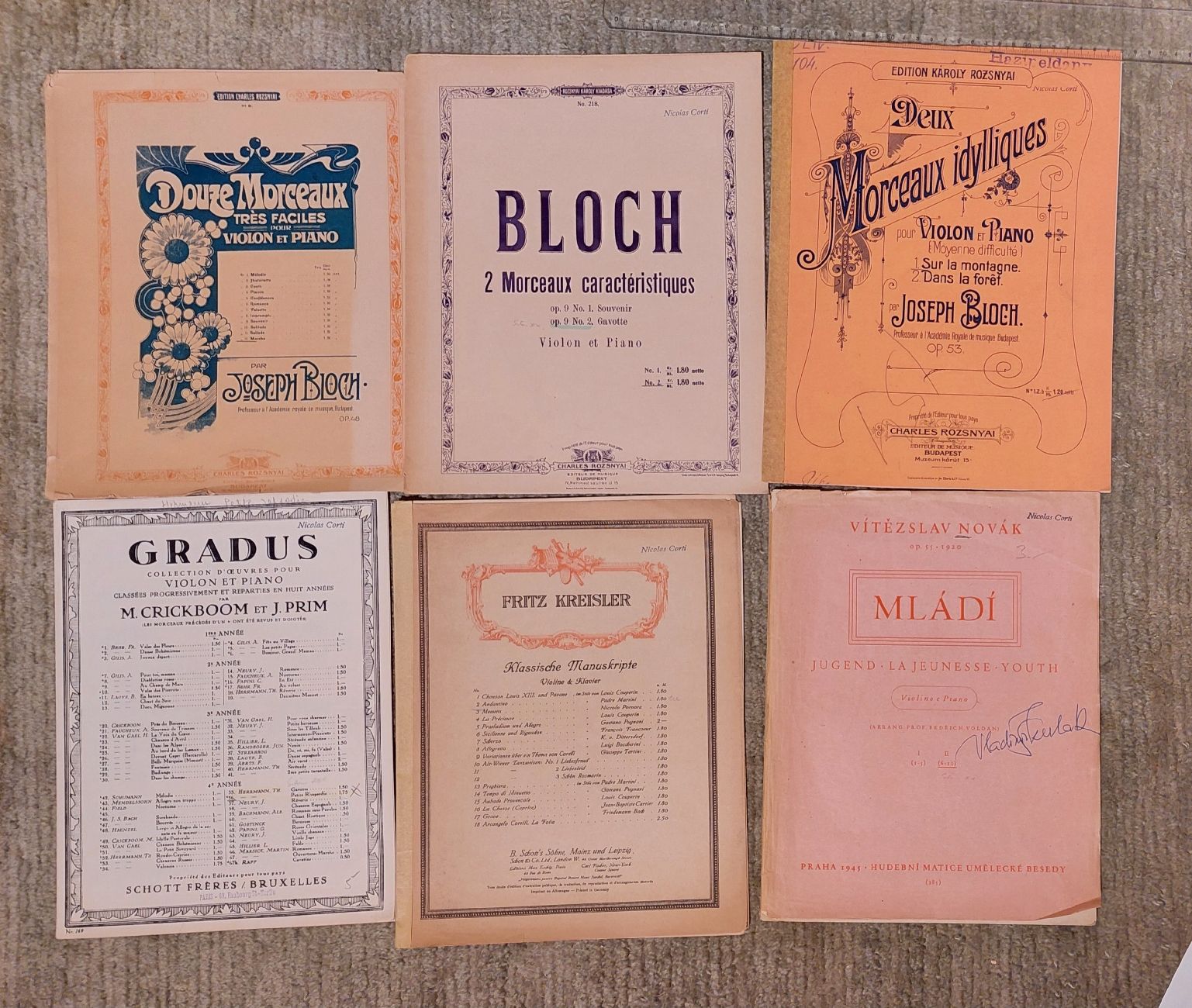Libri: 16 Notenhefte mit rel. leichten Violinwerken – Usato da Zürich venduto da Cortin