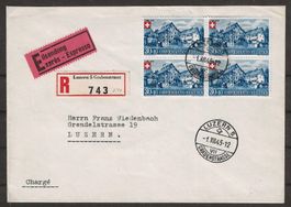 1.8.1945 : Pro Patria Nr. B29 im VB auf Express-R- Brief