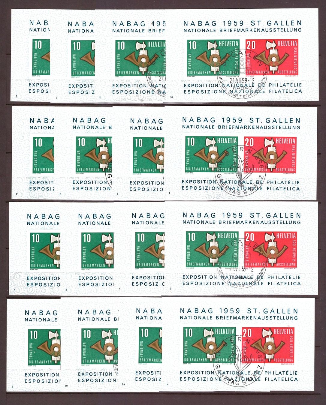 Tous les timbres: NABAG GESTEMPELT 16 STÜCK – D'occasion à Dübendorf par Piero2