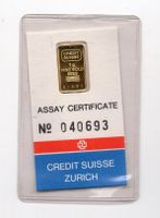 (488) Goldbarren 1 g, Credit Suisse