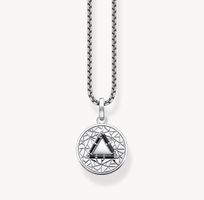 Thomas Sabo Halskette, Silber mit schwarzem Dreieck, Neu