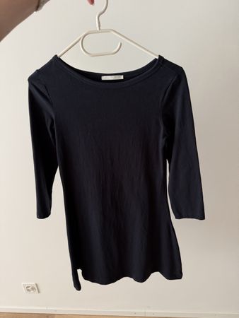 kurzes zara kleid aus baumwolle in navy