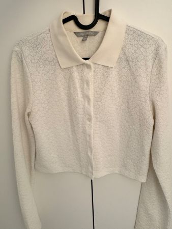 Urban Revivo Damen Bluse, creme weiss, Kragen