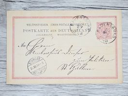 CL04 Carte Postale + Timbre Allemagne 1878